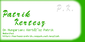 patrik kertesz business card